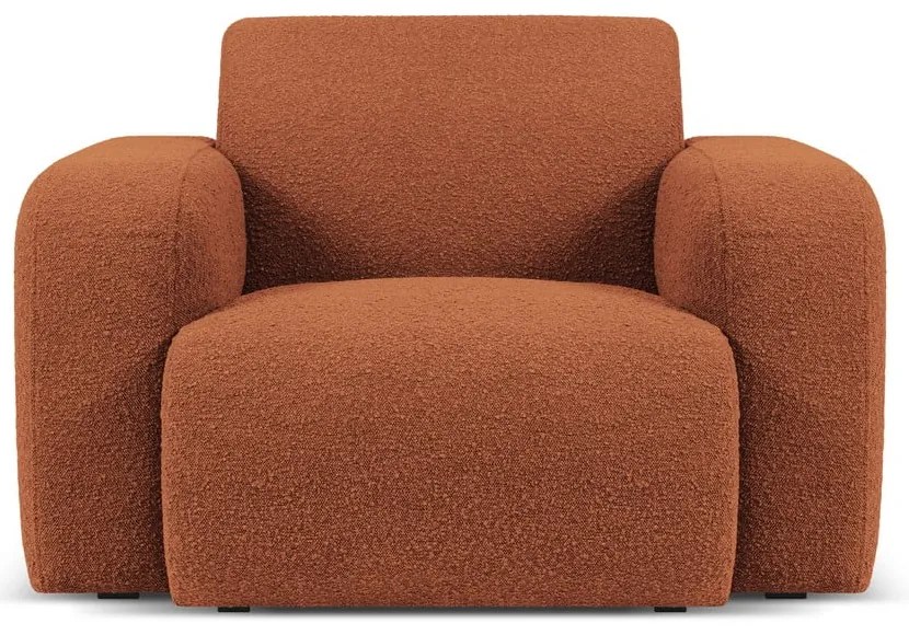 Poltrona marrone in tessuto bouclé Molino - Micadoni Home