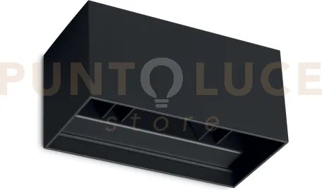 Atom applique da esterno 25w  2250 lm 4000 k nero ip54 doppia emiss...