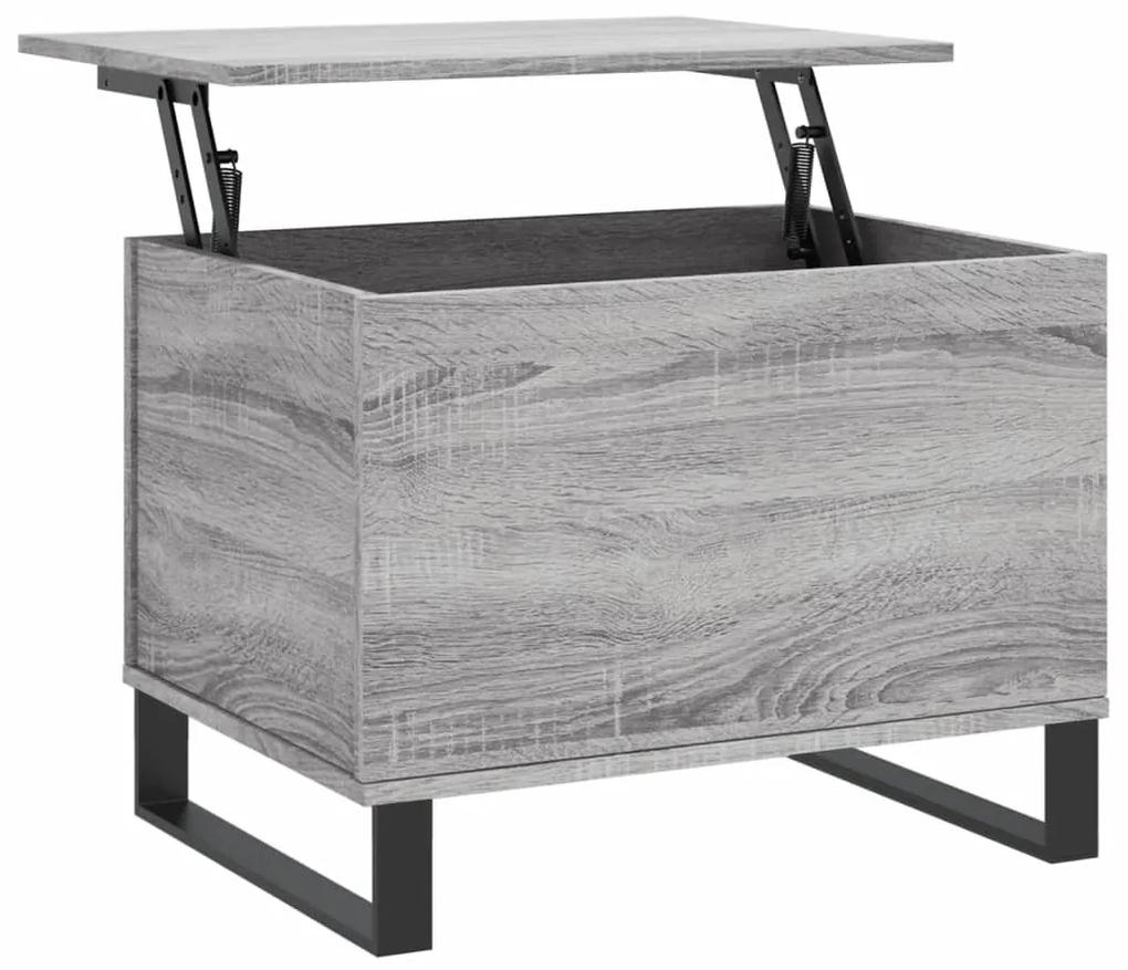 Tavolino salotto grigio sonoma 60x44,5x45 cm legno multistrato