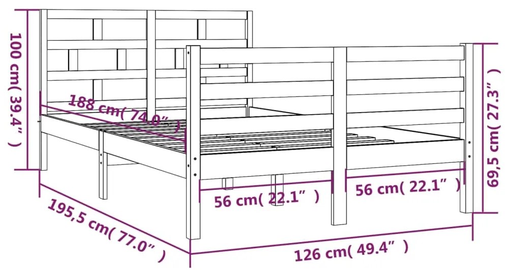 Giroletto 120x190 cm Small Double in Legno Massello