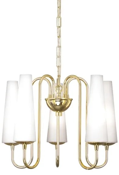 Zuma Line 1127 - Lampadario a sospensione con catena MAGNUM 5xE14/40W/230V oro