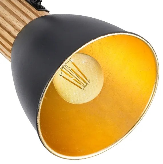 Brilagi - Faretto ODENSE 3xE14/10W/230V legno di caucciù/nero