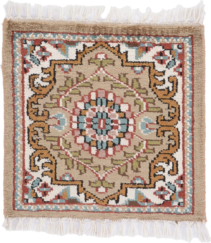 Agra Tappeto orientale 30 x 30 (Indian) Annodato A Mano