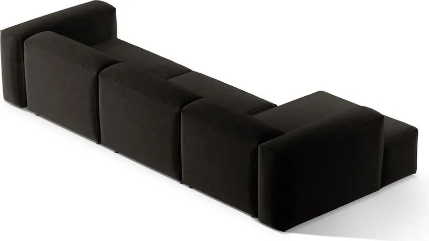 Divano angolare nero (con penisola a sinistra/con chaise lounge) Bergamo – Cosmopolitan Design