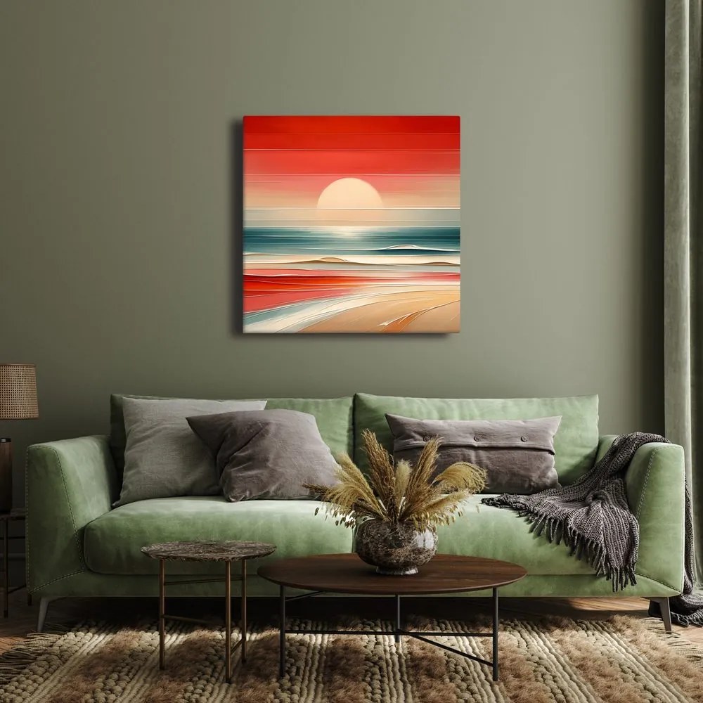 Quadro su tela – Mare e cielo in toni caldi