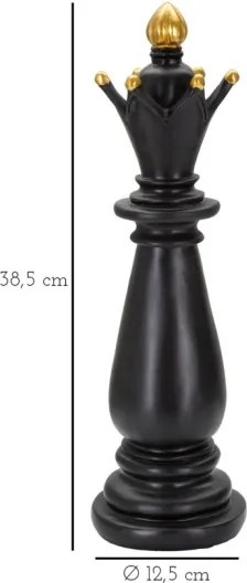 Alfiere Nero E Oro Cm Ø 12,5X38,5