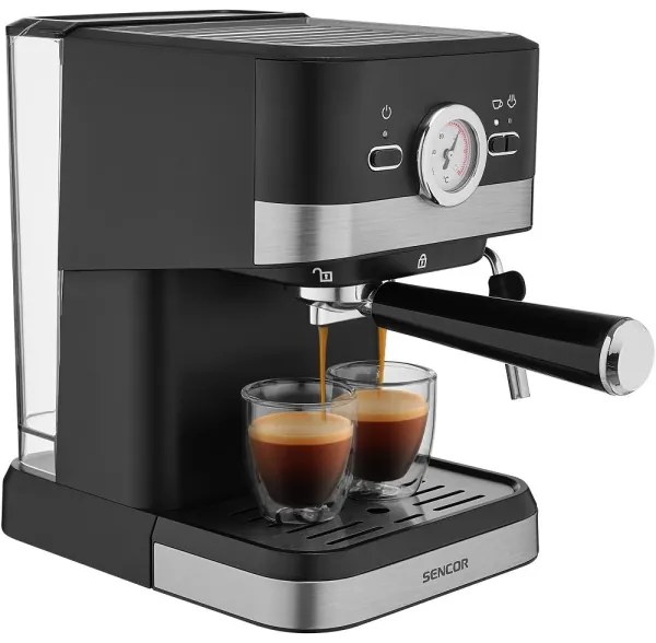 Sencor macchina espresso leva 1050W/230V nero/cromo opaco