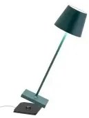 Zafferano Poldina Pro lampada cordless ricaricabile LED verde scuro