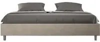 Letto Matrimoniale Extra Large Sommier 190x210 cm con Rete e Contenitore Azelia Sabbia