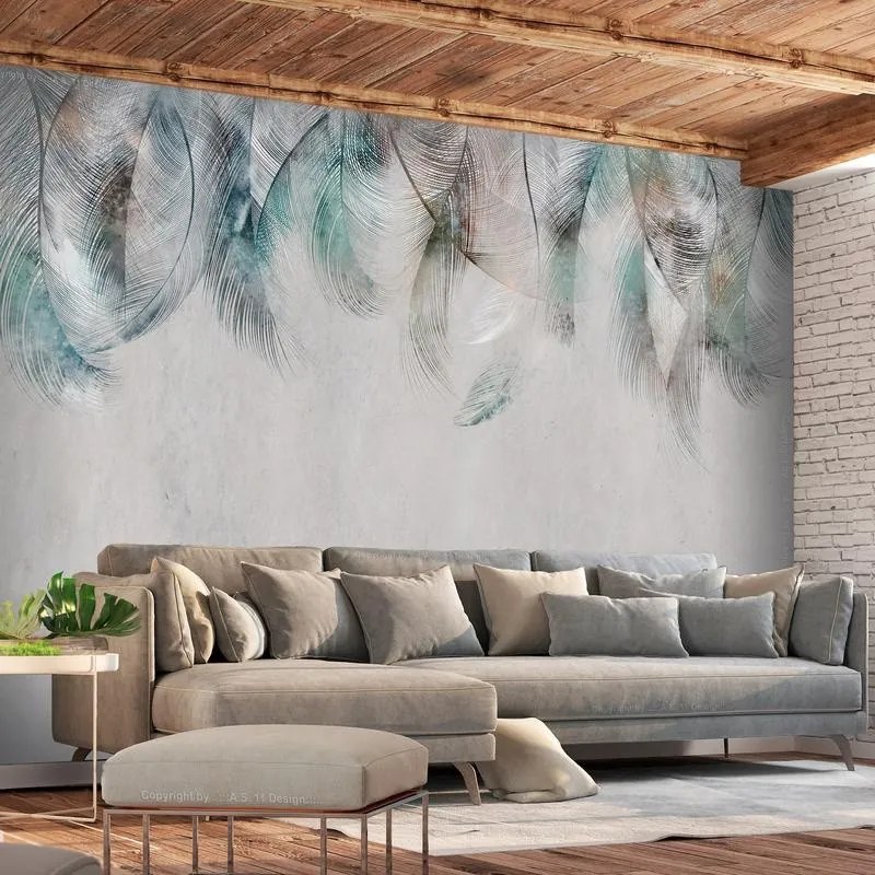 Fotomurale adesivo  Colourful Feathers  Larghezza x Altezza Home decor 392x280