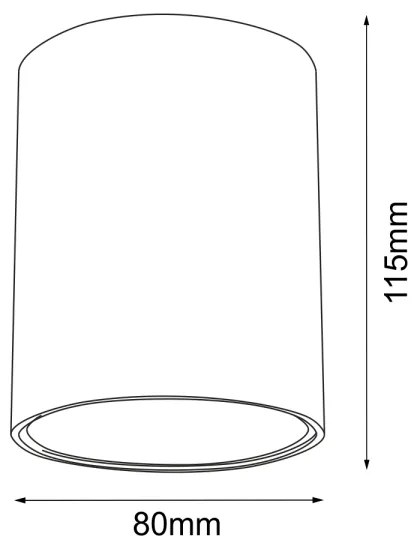 Brosline 1255 - Faretto POINT 1xGU10/10W/230V bianco