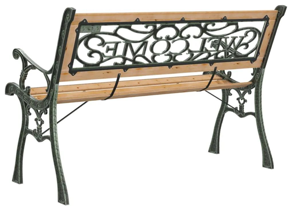 Panchina da Giardino 122 cm in Legno Massello di Abete