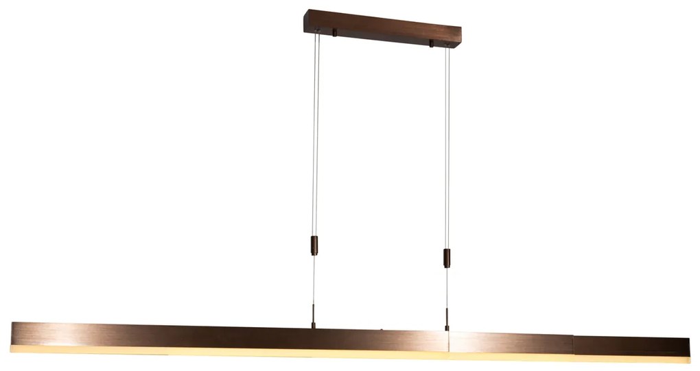Lampada a sospensione regolabile bronzo scuro con LED dimmerabile - Lamba