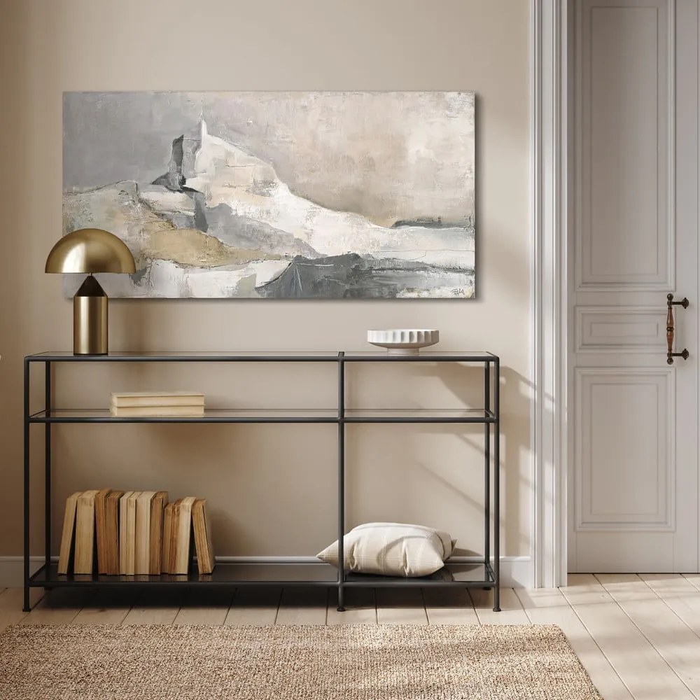 Quadro con elementi dipinti a mano 140x70 cm Nordic Shapes - Malerifabrikken