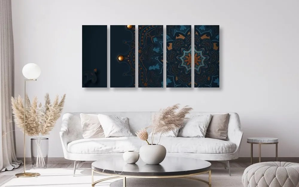 Quadri 5 pezzi – Mandala di lusso
