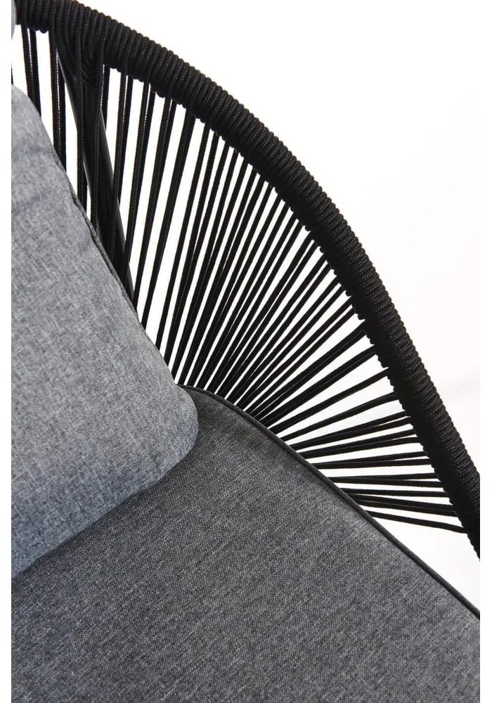 Divano da giardino nero a tre posti North - Bonami Selection