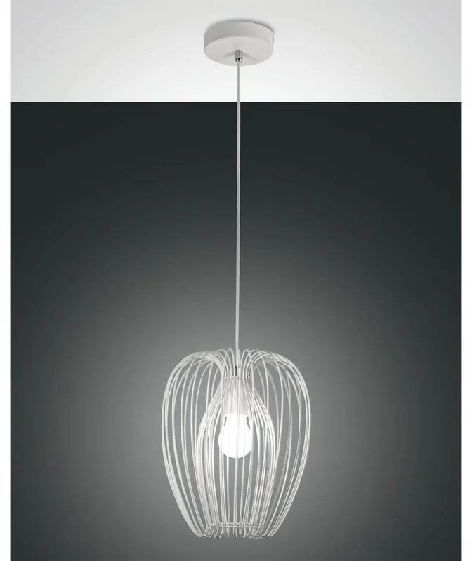 Lampadario Moderno Camp bianco paralume bianco E27 LA MIA LUCE