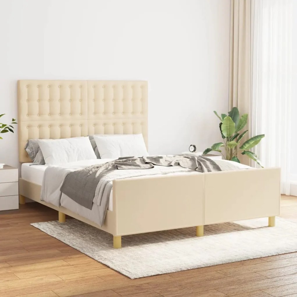 Giroletto Senza Materasso Crema 140x200 Cm İn Tessuto /