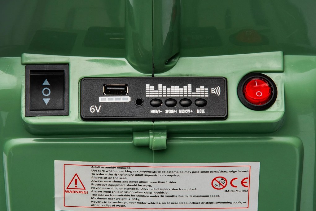 Piaggio Vespa con Sidecar Small Elettrica 6V per Bambini Verde...