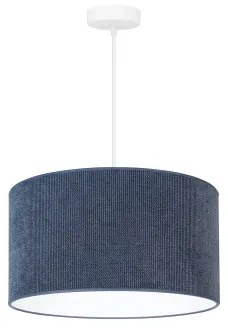 Duolla - Lampadario a sospensione con filo CORDUROY 1xE27/15W/230V diametro 40 cm blu scuro
