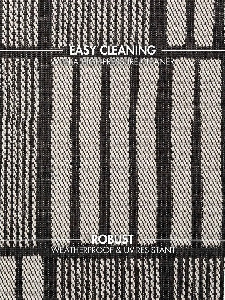 Tappeto da interno/esterno nero/color crema 120x170 cm Haringey Allington – Ted Baker