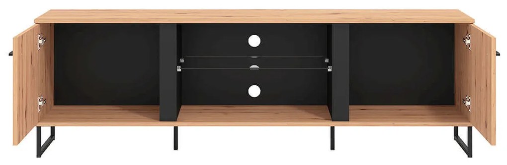 DODO - porta tv moderno colore rovere con 2 ante