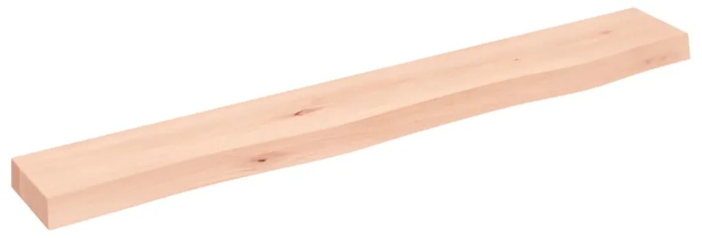 Ripiano a parete 80x10x4 cm legno massello rovere non trattato