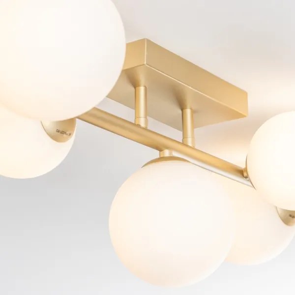 Brilagi - Lampadario a plafone LED MILLA 7xG9/3W/230V oro/bianco