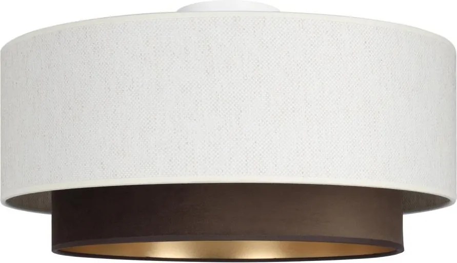 Plafoniera NATIA 1xE27/60W/230V Ø 45 cm bianco/marrone