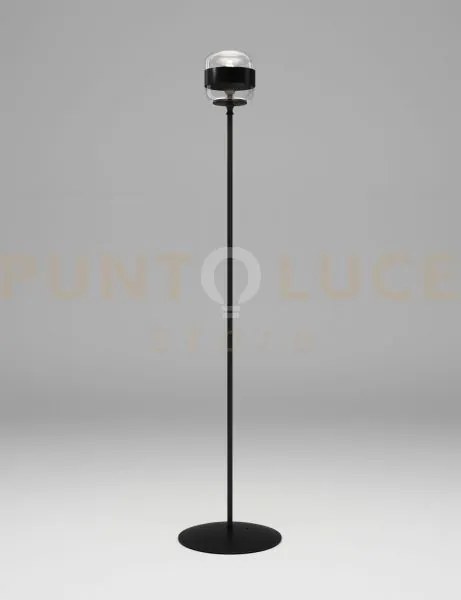 Futura lampada da terra p cristallo nero montatura nero opaco 1 luc...