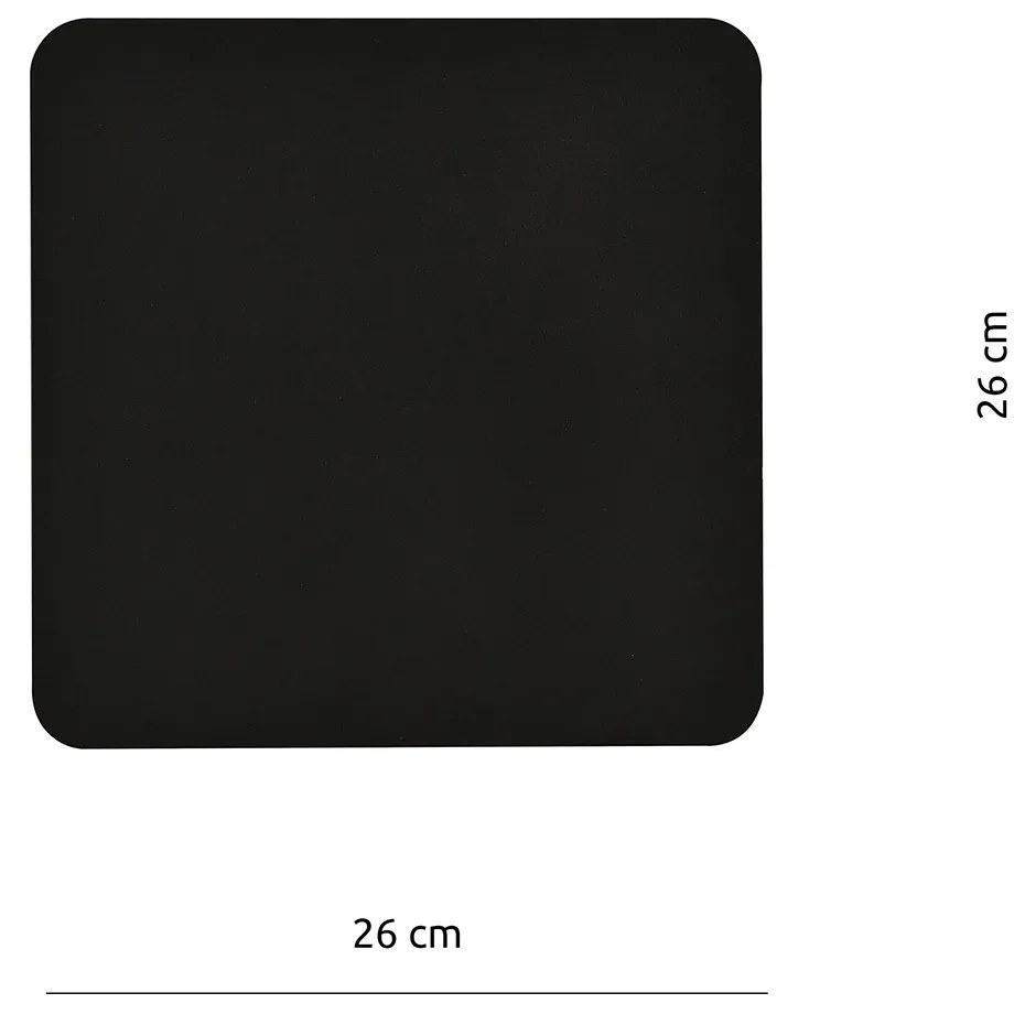 Applique Minimal Quadrata 1 Luce Indiretta Agni In Acciaio Nero
