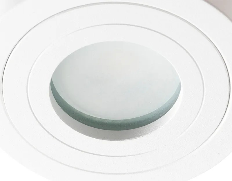 Faretto da bagno rotondo moderno bianco - Capa