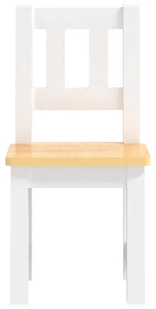 Set tavolo e sedie per bambini 3 pezzi bianco e beige in mdf