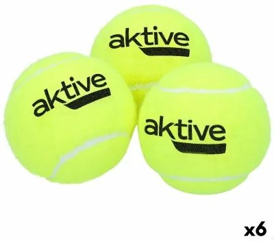 Palline da Padel Aktive 3 Pezzi Giallo 6 Unità