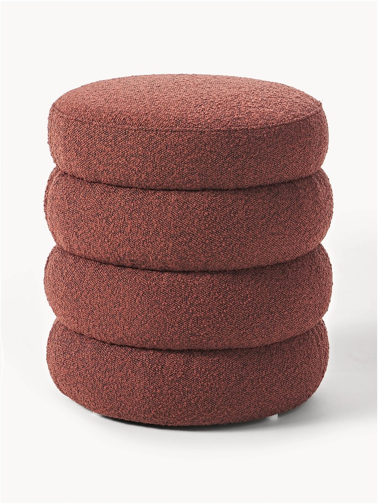 Pouf imbottito in bouclé Alto