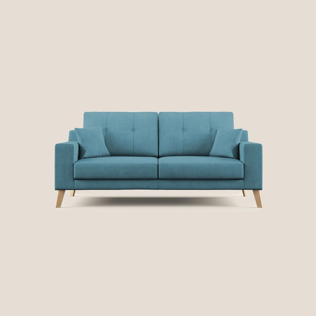 Danish divano moderno in tessuto morbido impermeabile T02 azzurro