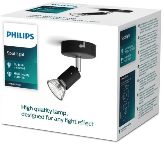Philips - Faretto LIMBALI 1xGU10/50W/230V nero