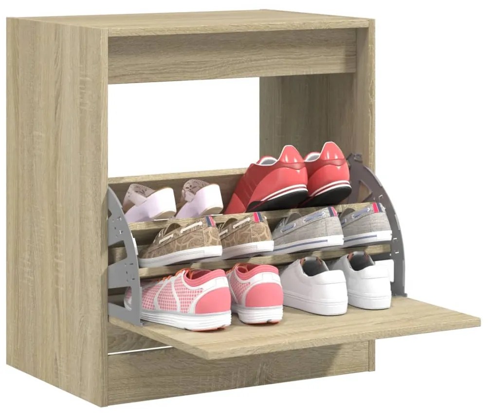 Scarpiera Rovere Sonoma 60x42x69 Cm İn Legno Multistrato /