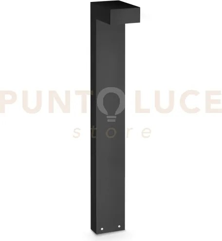 Sirio paletto led 3000k 13w 1100 lm ip65 h80cm nero