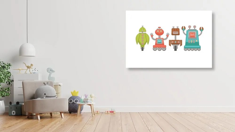 Quadro su tela – Famiglia di robot
