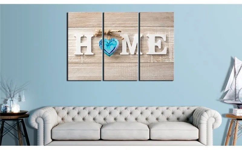 Quadro Home  Blue Love  Colore Blu, Dimensioni e Misure 90x60