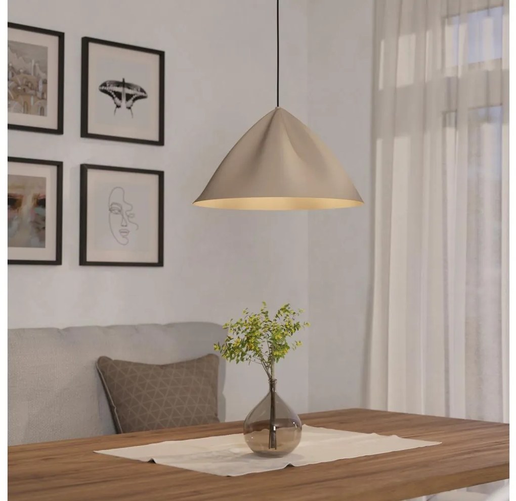 Eglo 900836 - Lampadario a sospensione con filo PODERE 1xE27/40W/230V color crema