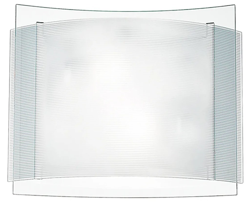 Lampadario Plafoniera Righe Ceiling Lamp Colore Bianco 60W Mis 38 x 35 cm