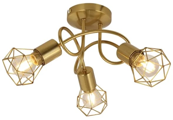 Globo 54802GB-3D - Lampadario a plafone XARA I 3xE14/40W/230V oro