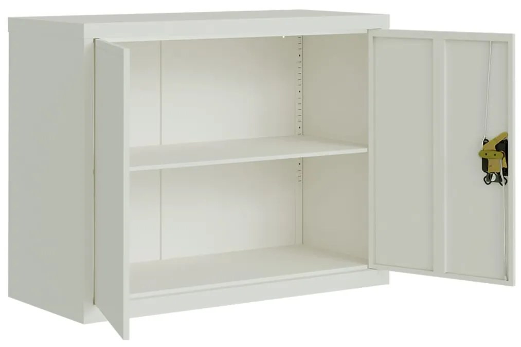 Armadio classificatore grigio chiaro 90x40x70 cm in acciaio