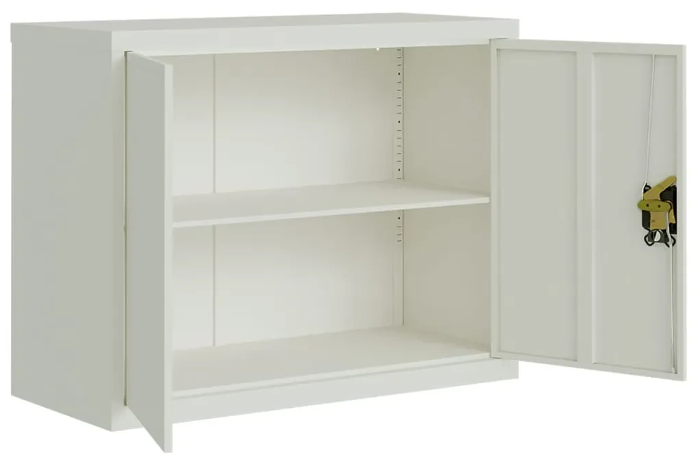 Armadio classificatore grigio chiaro 90x40x70 cm in acciaio