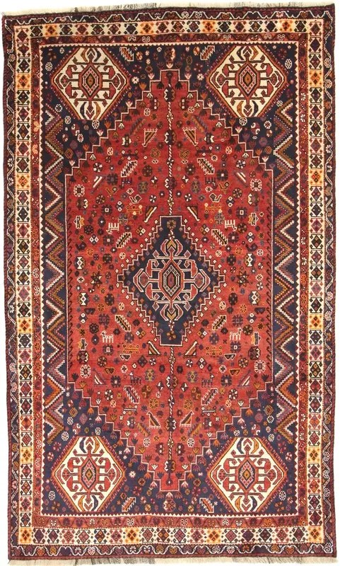Gashghai Tappeto persiano 270 x 160 Rosso (Iran) Annodato A Mano