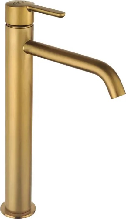 Rubinetto per lavabo getto laminare cristallino Baleno oro spazzolato JACUZZI RUBINETTERIA