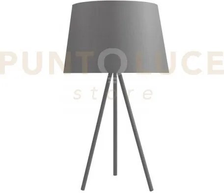 Lume marilyn con paralume in tessuto grigio 1 luce attacco e27 30x5...