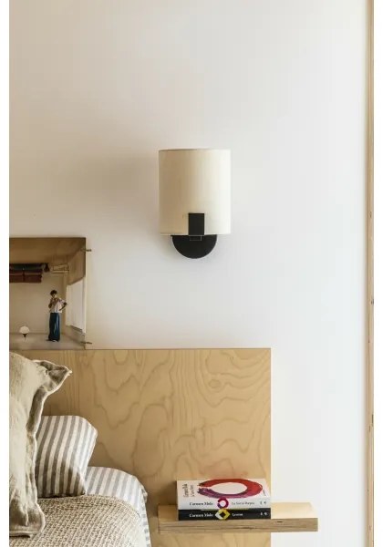 FARO 20053 - Applique a LED NILA 1xE27/15W/230V + LED/3W color crema/nero